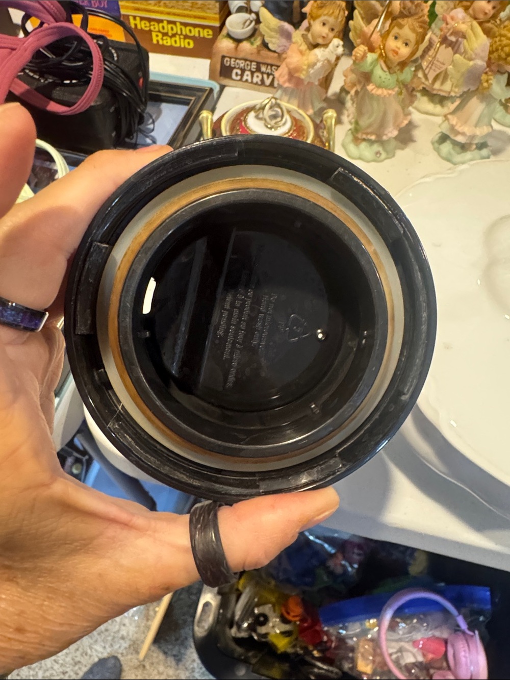 Starbucks White Travel Mug with Black Lid - Picture 4 of 4